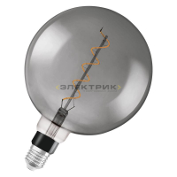 Лампа светодиодная диммируеммая 5Вт E27 1800К 110Лм винтаж 230V SMOKE 185х283мм (замена 12Вт) OSRAM