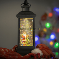 Светодиодная новогодняя фигура "Дед Мороз" ENGDS-10 теплый белый свет h27.5см питание от 3хАА таймер