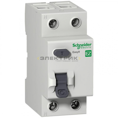 Выключатель дифференциального тока УЗО 2Р 40А 30мА тип AC Easy9 Schneider Electric