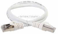 ITK Коммутационный шнур (патч-корд), кат.5Е FTP, 0,5м, белый IEK