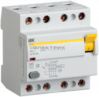 Выключатель дифференциальный (УЗО) ВД1-63 4Р 40А 30мА тип АС IEK