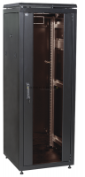 Шкаф сетевой LINEA N 19 дюймов 42U 600х800мм стеклянная передняя дверь задняя металлическая черный I