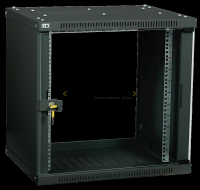 Шкаф телекоммуникационный LINEA WE 9U 600x450мм дверь стекло черный ITK