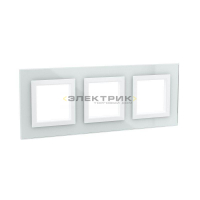 Рамка трехместная универсальная стеклянная белая Avanti DKC