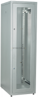 Шкаф сетевой LINEA E 42U 600х800мм стеклянная передняя дверь задняя металлическая серый ITK