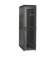 Шкаф сетевой LINEA N 19 дюймов 28U 600х600мм перфорированная передняя дверь черный ITK