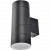 Светильник уличный двухсторонний черный 2xGX53 ЦИЛИНДР под лампу GX53 205х140х90мм IP65 Ecola
