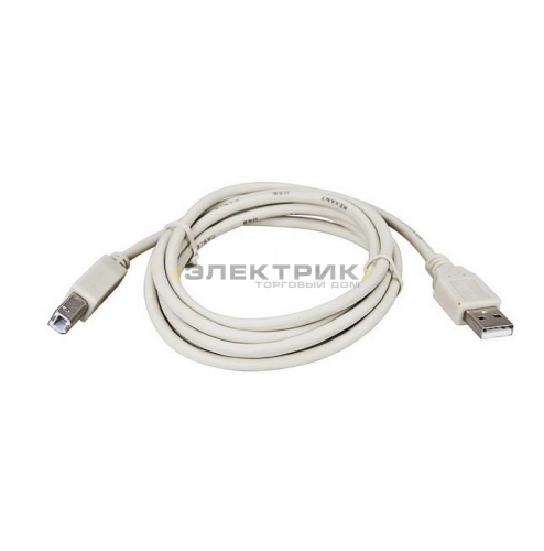 Кабель USB (USB B-USB A) 1.8м серый REXANT