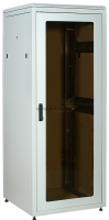 Шкаф сетевой LINEA N 47U 800х800мм стеклянная передняя дверь задняя металлическая серый ITK