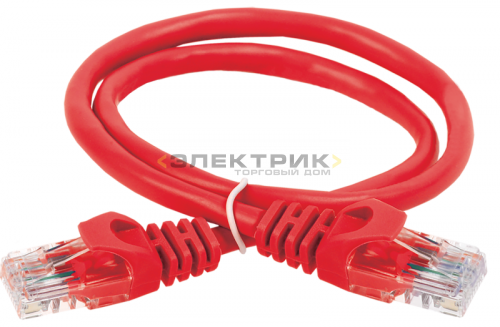 Коммутационный шнур (патч-корд) кат.5е UTP LSZH 5м красный ITK