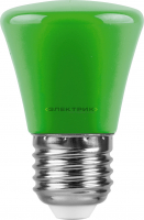 Лампа светодиодная колокольчик зеленая LB-372 FR С45 1Вт Е27 45х70мм FERON