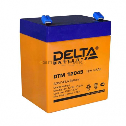 Аккумулятор 12В 4.5А.ч. Delta
