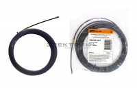 Нейлоновая кабельная протяжка НКП диаметр 4мм длина 5м с наконечниками черная TDM