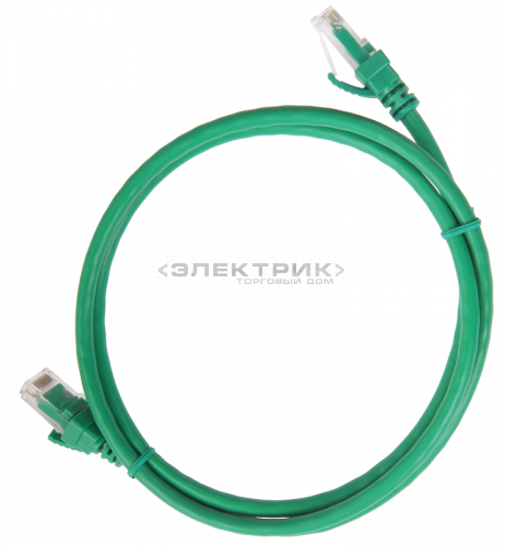 ITK Коммутационный шнур (патч-корд), кат.5Е UTP, 5м, зеленый IEK