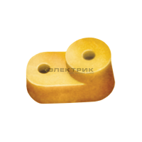 Угловой изолятор для "О" шины желтый IEK
