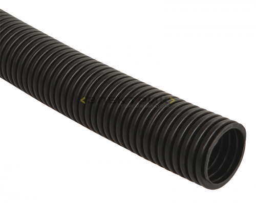 Труба гофрированная ПНД d16мм с зондом черная (уп.25м) IEK