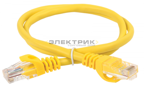 Коммутационный шнур (патч-корд) кат.6 UTP PVC 10м желтый ITK