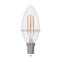 Лампа светодиодная диммируемая филаментная FL CL C35 9Вт Е14 3000K 750Лм 35х100мм Uniel