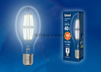 Лампа светодиодная филаментная FL CL ED90 40Вт E40/Е27 6500К 5600Лм 90х220мм Uniel