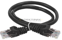 Коммутационный шнур (патч-корд) кат.6 UTP PVC 2м черный ITK
