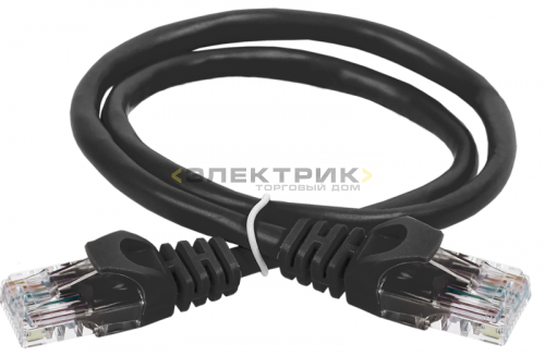 Коммутационный шнур (патч-корд) кат.6 UTP PVC 2м черный ITK