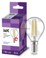 Лампа светодиодная филаментная FL CL G45 7Вт Е14 4000К 805Лм 45х80мм IEK
