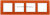 Рамка четырехместная универсальная стеклянная оранжевый/белый 14-5104-22 Elegance ЭРА