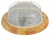 Светильник накладной "Кантри" НБО 03-60-012 круг дерево/стекло с решеткой клен 60Вт E27 220х92мм IP5