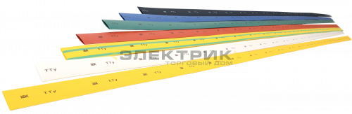Термоусадочная трубка ТТУ 25/12,5 желто-зеленая (1м) IEK