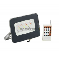 Прожектор светодиодный СДО 07-30RGB 30Вт RGB 185х180х28мм IP65 серый IEK
