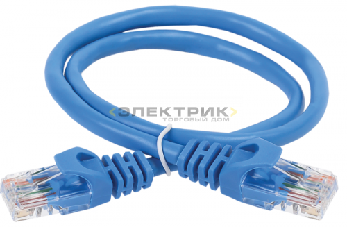 Коммутационный шнур (патч-корд) кат.6 UTP LSZH 1м синий ITK