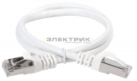 Коммутационный шнур (патч-корд) кат.6 FTP PVC 1м белый ITK