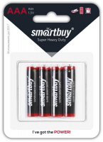 Батарейка солевая R03/4B (блистер 4шт, цена за 1шт) Smartbuy
