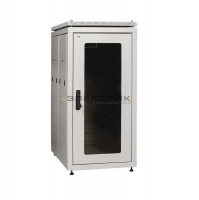 Шкаф сетевой LINEA N 19 дюймов 47U 600х1000мм стеклянная передняя дверь задняя перфорированная серый