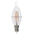 Лампа светодиодная диммируемая филаментная FL CL CW35 9Вт Е14 4000K 750Лм 35х120мм Uniel