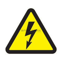 Наклейка знак электробезопасности Опасность поражения электротоком 100х100х100мм REXANT