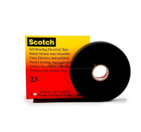 Изолента резиновая черная 19мм 9.1м сырая резина Scotch 23 3М