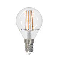 Лампа светодиодная диммируемая филаментная FL CL G45 9Вт Е14 4000K 750Лм 45х82мм Uniel