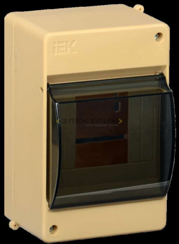 Бокс КМПн 2/4 для 4-х автоматических выключателей прозрачная крышка сосна IEK