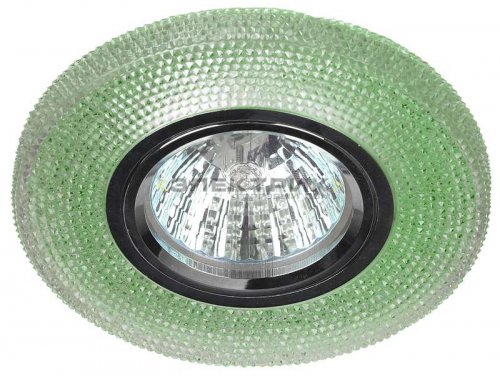 Светильник декоративный зеленый DK LD1 GR с белой светодиодной подсветкой 50Вт GU5.3 IP20 ЭРА