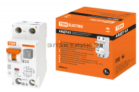 Автоматический выключатель дифференциального тока АВДТ 63 2Р(1Р+N) B25 10мА 6кА тип А TDM
