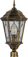 Светильник садово-парковый шестигранный на столб черное золото "Рим" PL152 60Вт Е27 240х520мм IP44 F