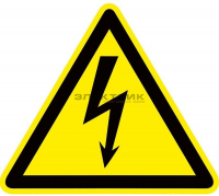 Знак пластик "Опасность поражения электрическим током" (Молния) W08 150х150мм PROxima EKF