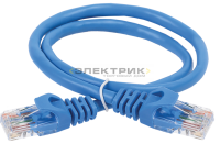 Коммутационный шнур (патч-корд) кат.6 UTP LSZH 0.5м синий ITK