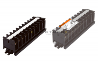Блок зажимов наборный БЗН 30А 4мм2 на DIN-рейку 10 пар TDM