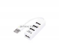 Разветвитель USB на 4 порта белый REXANT