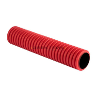 Труба гофрированная ПНД d200мм двустенная жесткая красная (уп.6м) PROxima EKF
