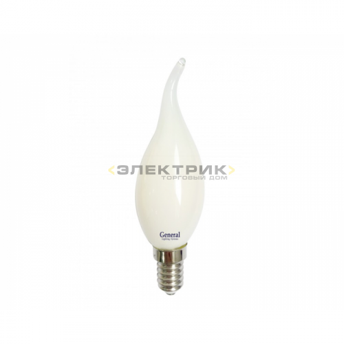 Лампа светодиодная филаментная FL FR CW35 7Вт Е14 4500К 450Лм 35x118мм GENERAL