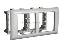 Рамка-суппорт 4 модуля Avanti для In-liner Front серебристый металлик DKC