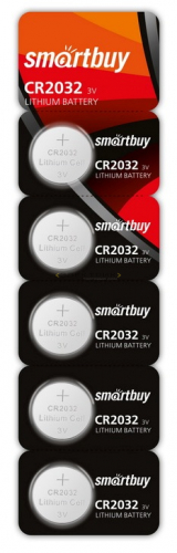 Литиевый элемент питания CR2032 (блистер 5шт, цена за 1шт) Smartbuy